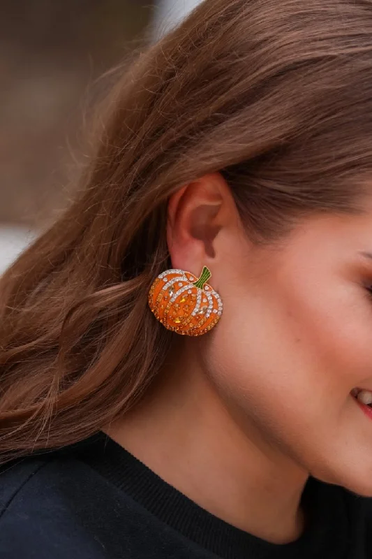 handmade earrings for women -Pumpkin Spice Earrings