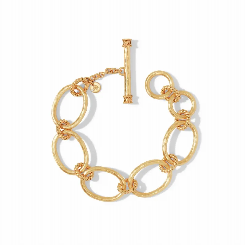 custom design bangles -Monaco Link Bracelet In Gold