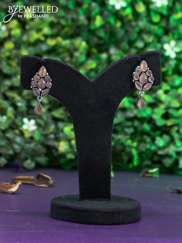 timeless earrings for women -Oxidised earring with sandal stones and hanging