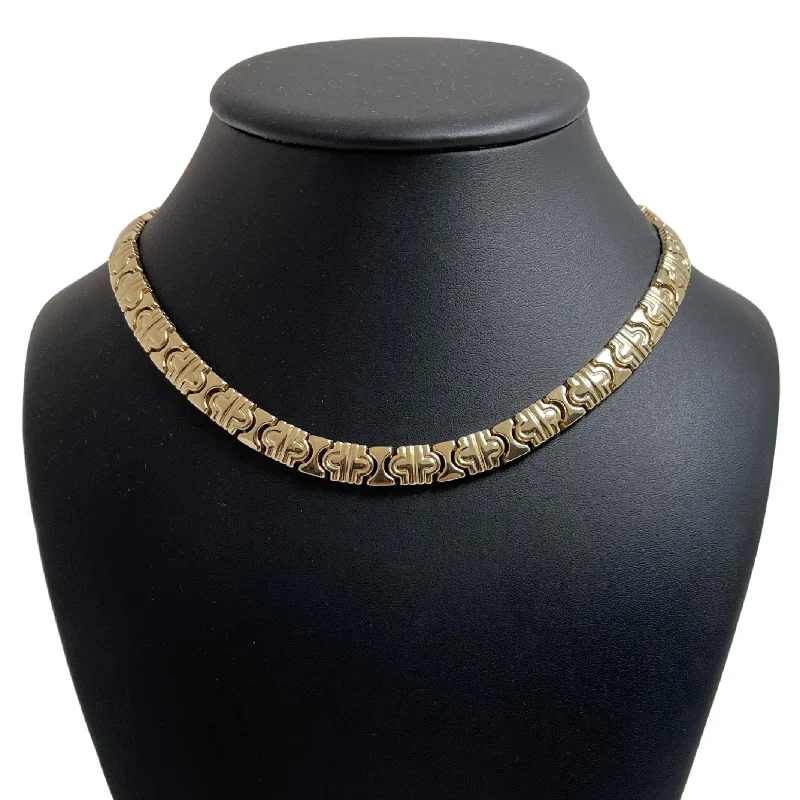 celestial necklaces for women -Vintage Italian 14K Yellow Gold Fancy Link Choker Necklace