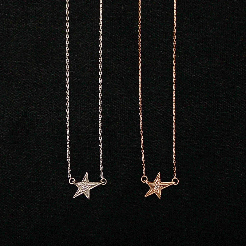 silver chain necklaces for women -Diamond Star Necklace by 720