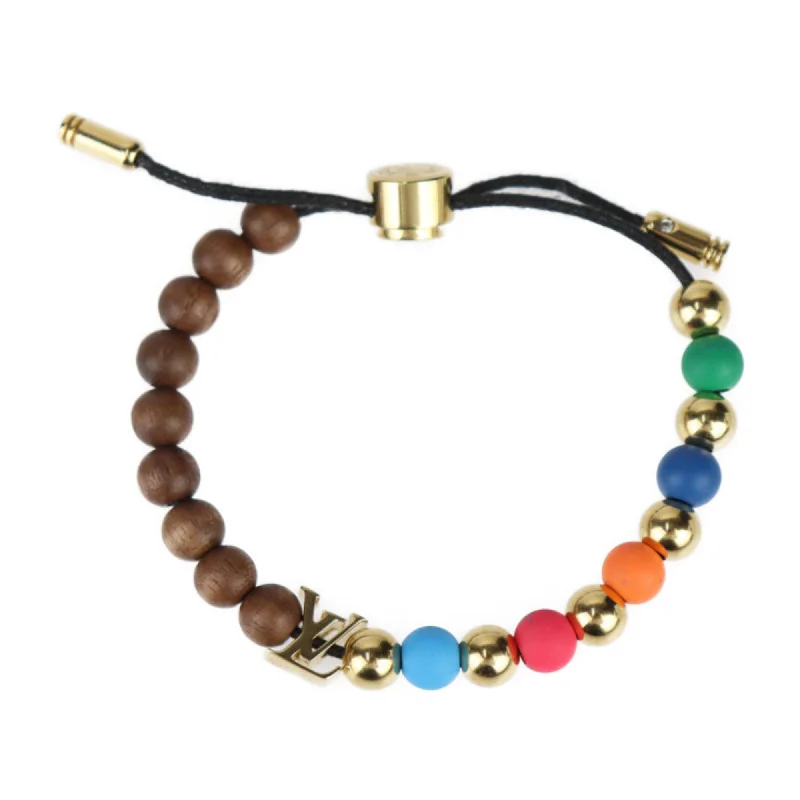 statement rings for women -Louis Vuitton  Resin Wood Charm Bracelet (Pre-Owned)