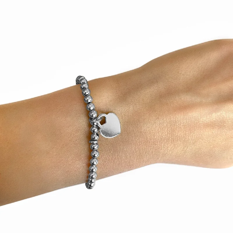 fashion statement rings -Adornia Ball Bead Bracelet silver