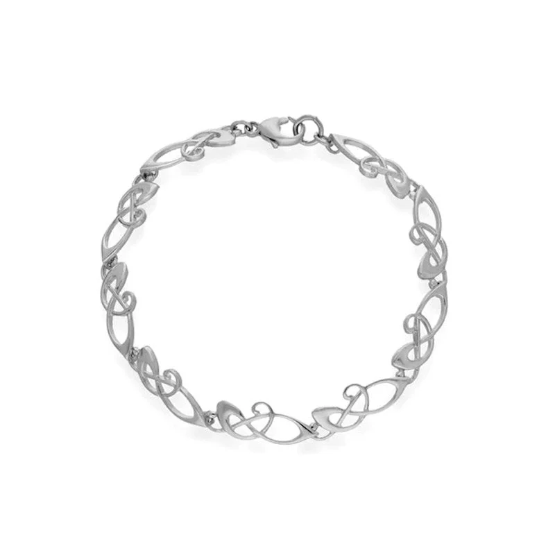 chic women’s bangles -Archibald Knox Sterling Silver Bracelet - BL297