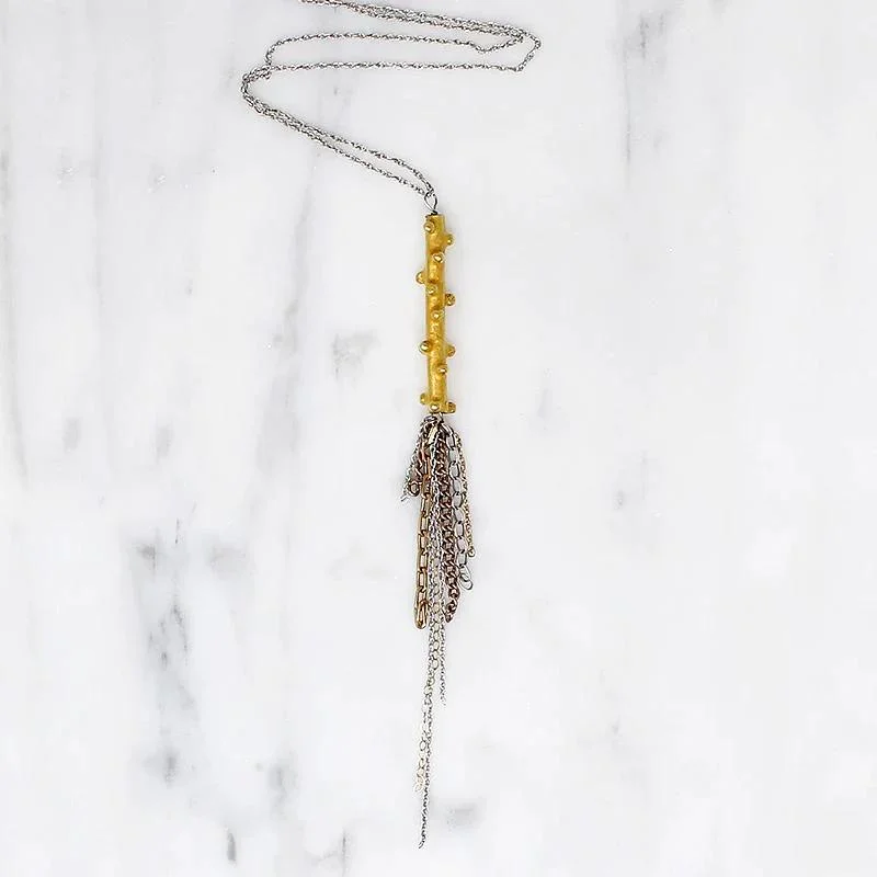 choker necklaces for women -Golden Twig Necklace by brunet