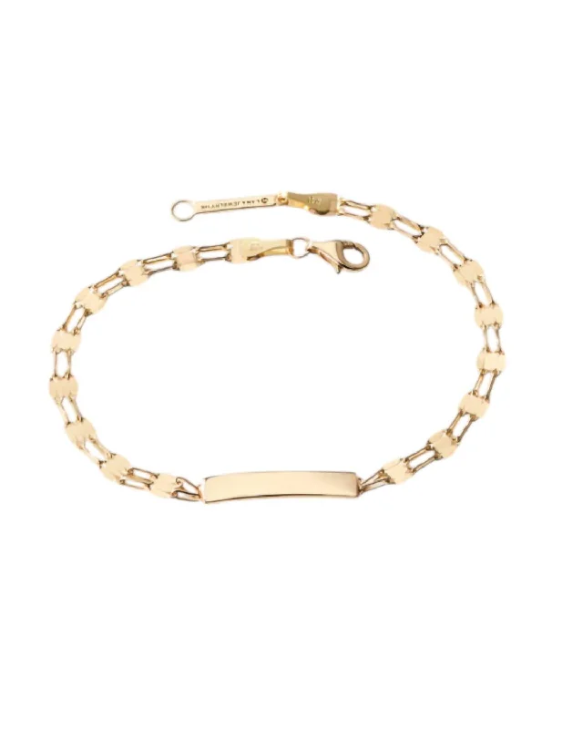 luxury gold rings -Women's St Barts Tag Bracelet In Gold