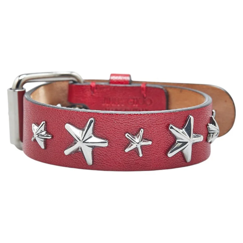 timeless bangles for women -Jimmy Choo Star Studs Leather Bracelet