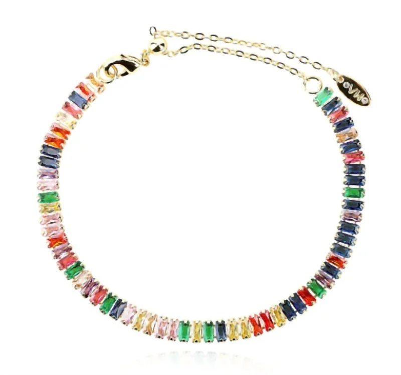 engraved rings for women -Multi Colored Stone Bracelet