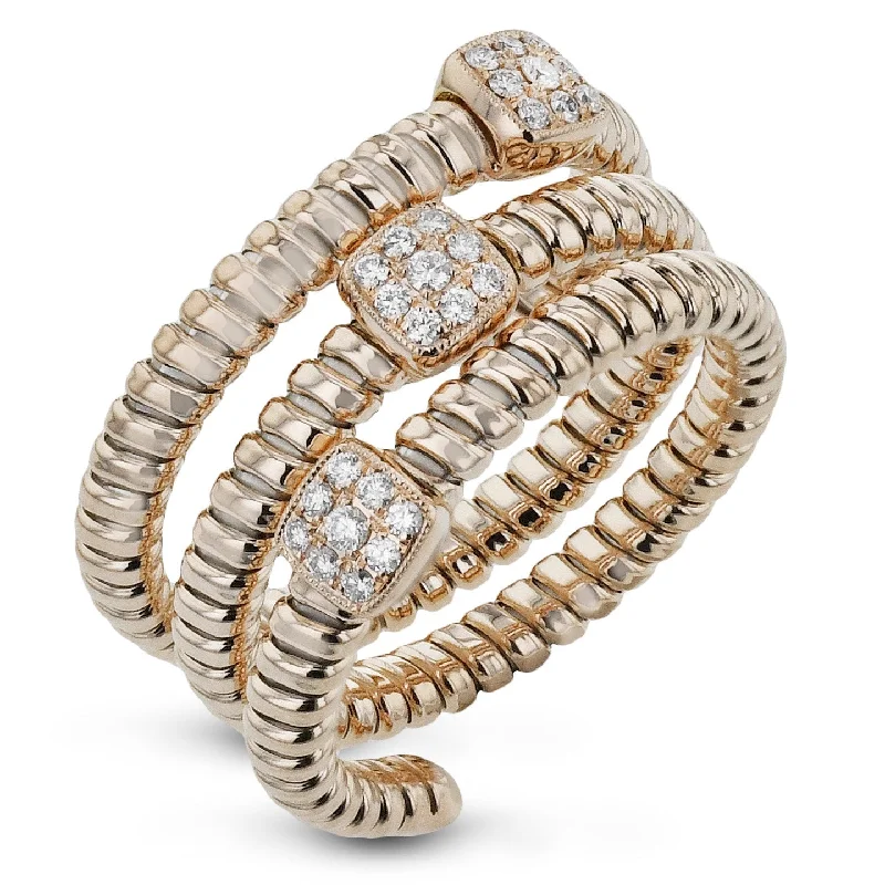 Fashion Ring In 18k Gold With Diamonds