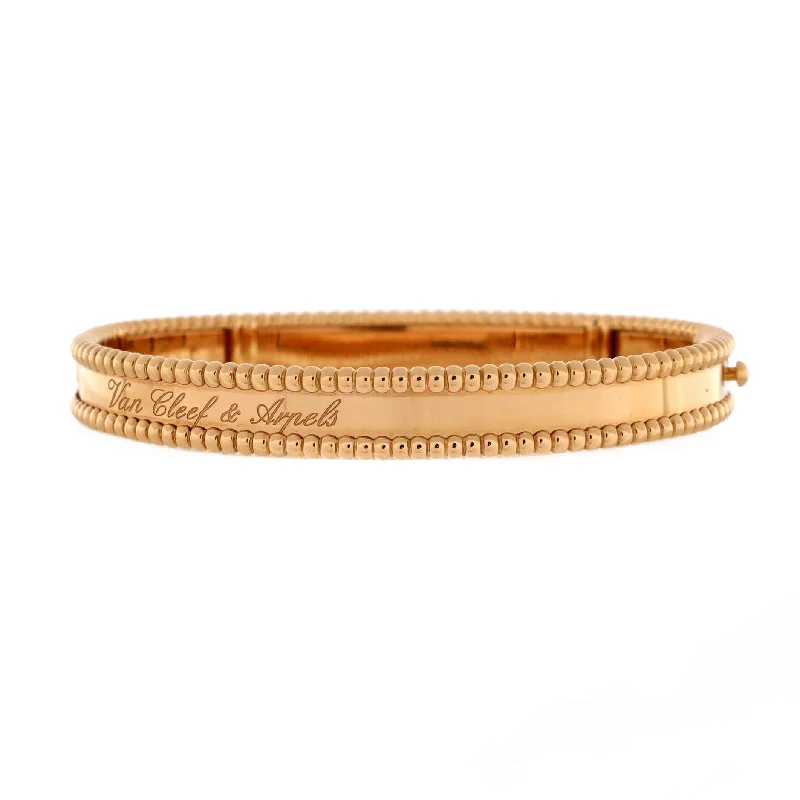 stackable diamond rings -Perlee Signature Bracelet 18K Rose Gold