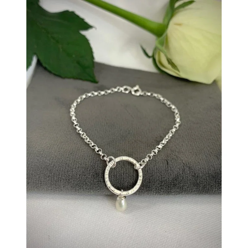 elegant tennis bracelets for women -Pearl Drop Bracelet