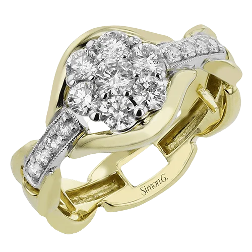 Fashion Ring In 18k Gold With Diamonds