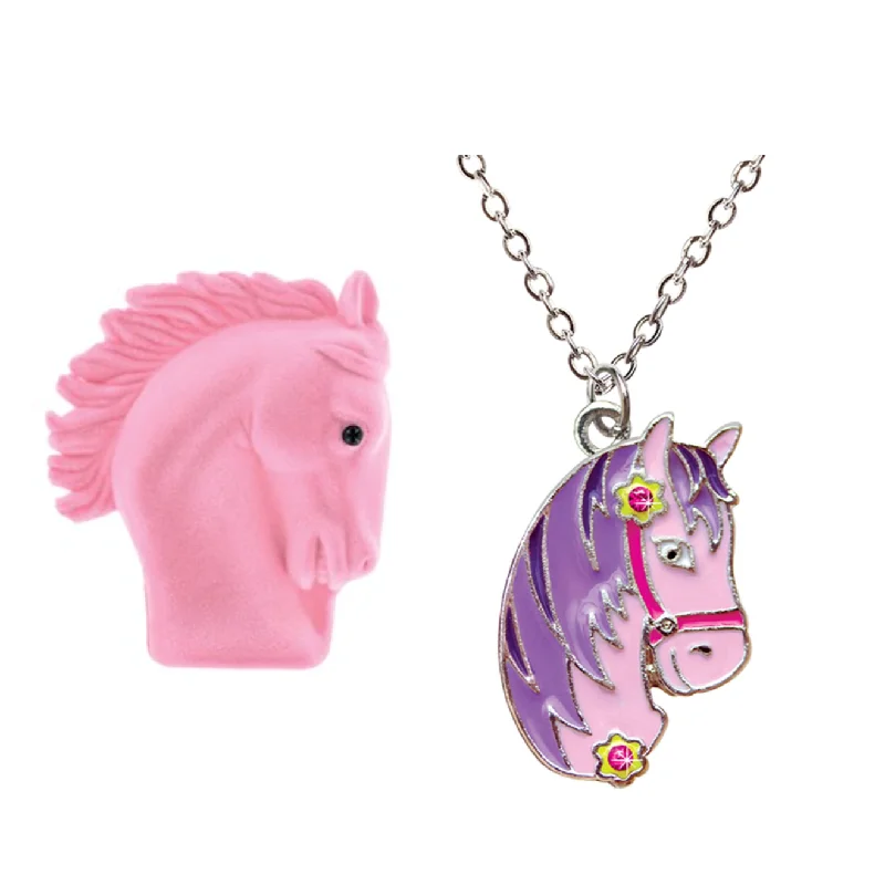 pearl necklaces for women -Kids Horse Necklace