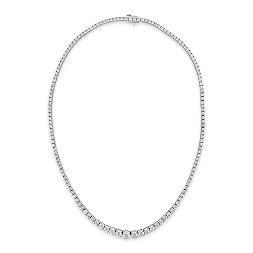 crystal charm necklaces for women -Diamond Riviera Necklace