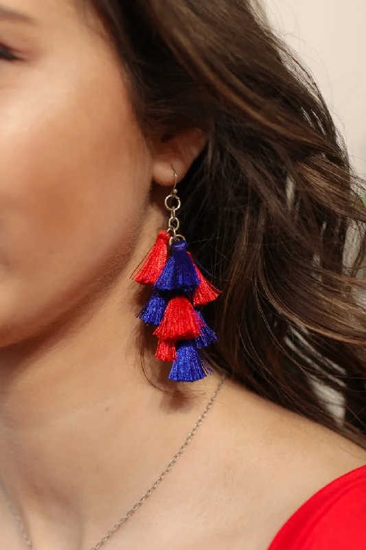 statement earrings for women -Firework Show Tassel Earrings