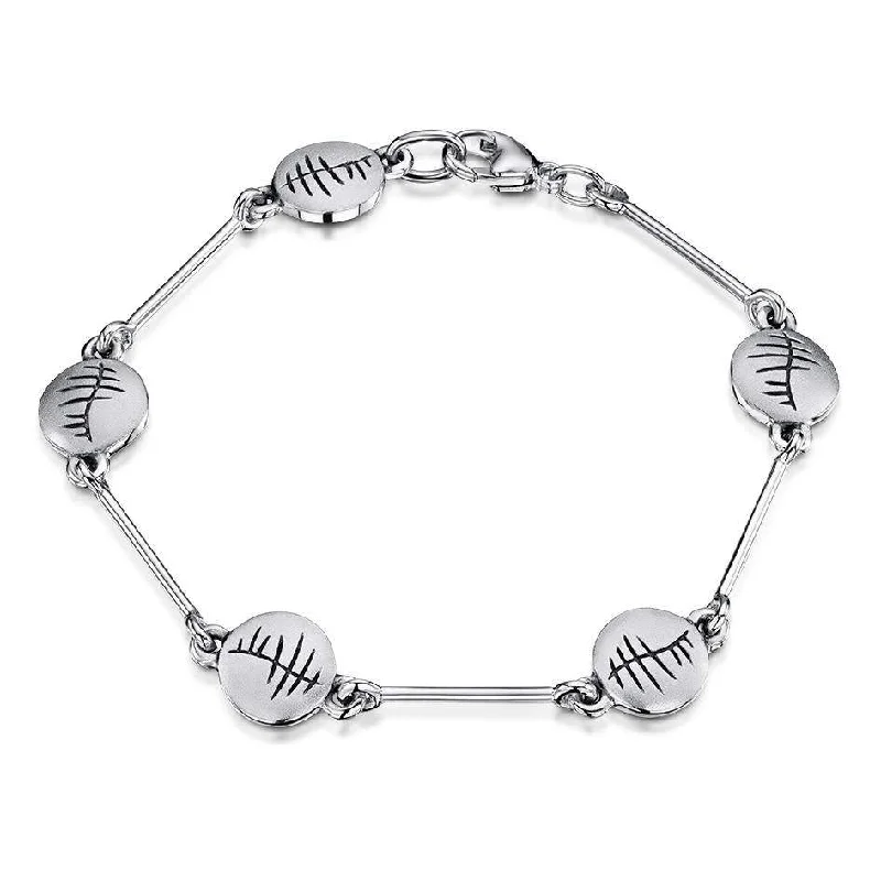 minimalist rings for women -Ogham Bracelet - BL099-sil