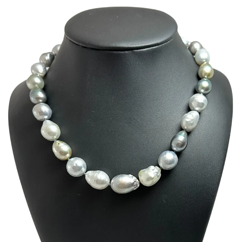 luxury diamond necklaces for women -Daisy Exclusive Baroque South Sea Tahitian Pearl Necklace 18k Gold Ball Clasp