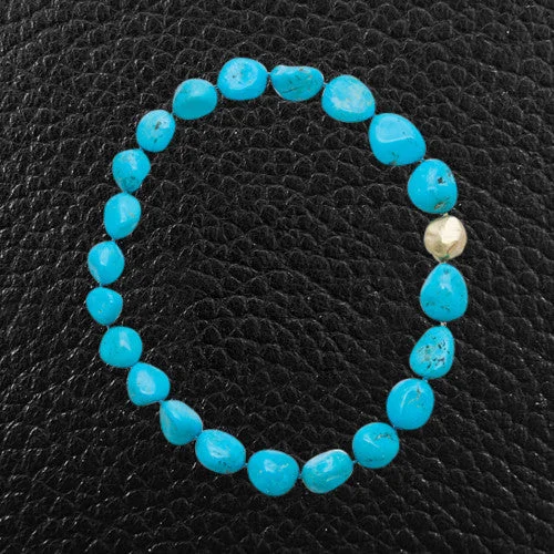 personalized engraved necklaces for women -Turquoise Nugget Necklace