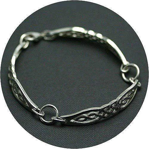 floral rings for women -Silver Celtic Bracelet - C85