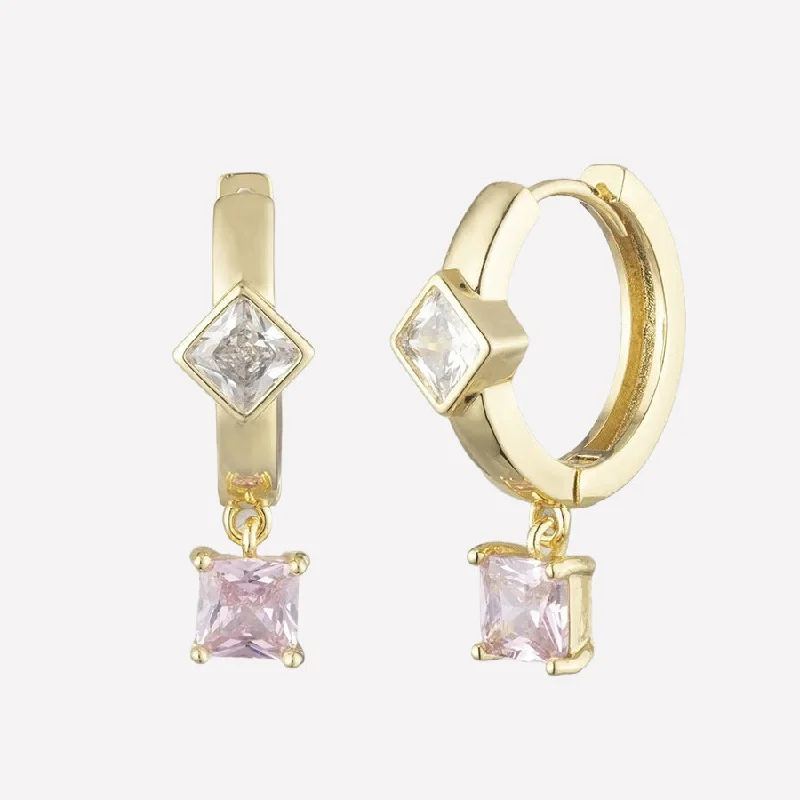 women’s earrings -Giselle Charm Hoops