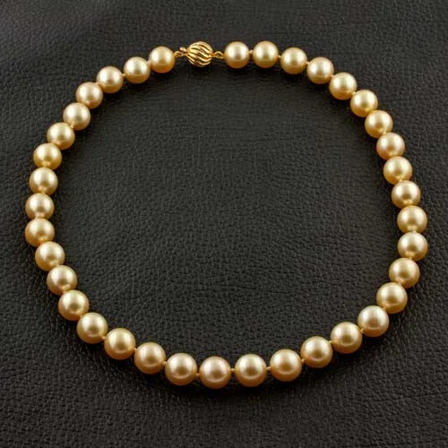 luxury diamond necklaces for women -Golden South Sea Pearl Necklace