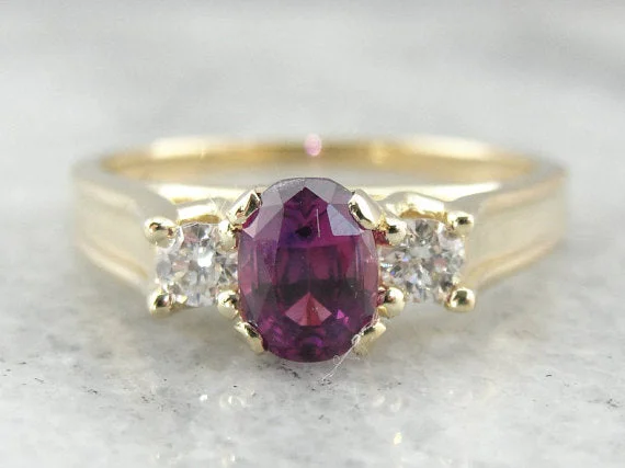 custom halo engagement rings -Raspberry Pink Sapphire and Diamond Engagement Ring