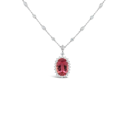 contemporary necklaces for women -Topaz & Diamond Estate Tiffany Necklace