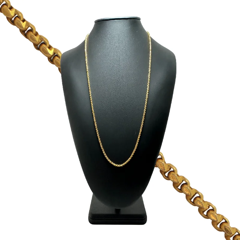 women’s necklaces -Vintage 22K Gold Fancy Link Necklace