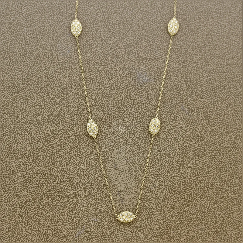 classic diamond necklaces for women -Diamond by The Yard Gold Medallion Necklace