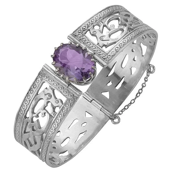 chic gemstone rings for women -Cridhe Ornate Celtic Design Bracelet - CR004