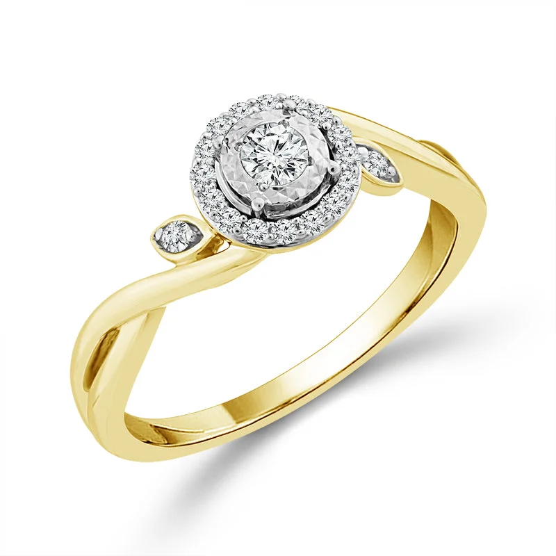 1/5 Ctw Diamond Promise Ring in 10 Karat Yellow Gold