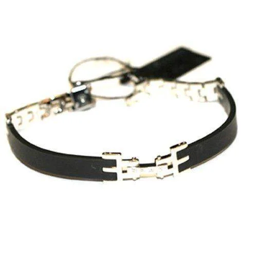 trendy cocktail rings for women -Mens Neoprene & Stainless Steel Bracelet BDR12