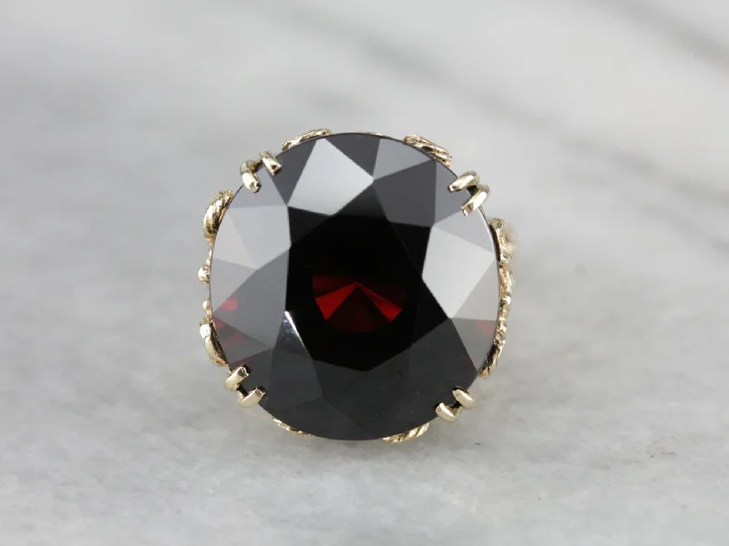 Stunning Collector's Quality Pyrope Garnet Cocktail Ring