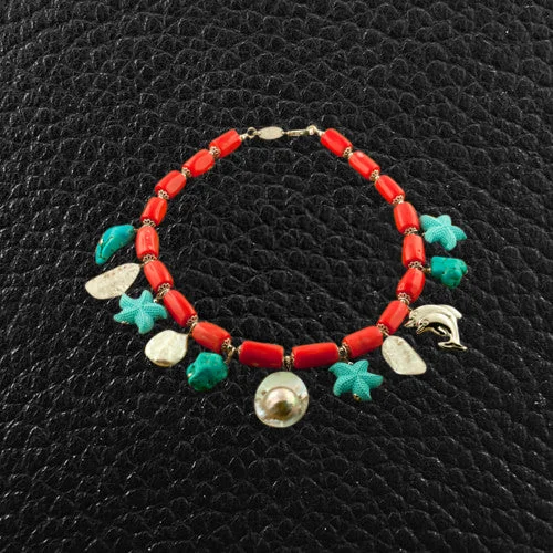 choker necklaces for women -Coral, Turquoise, Crystal, Pearl & Sterling Silver