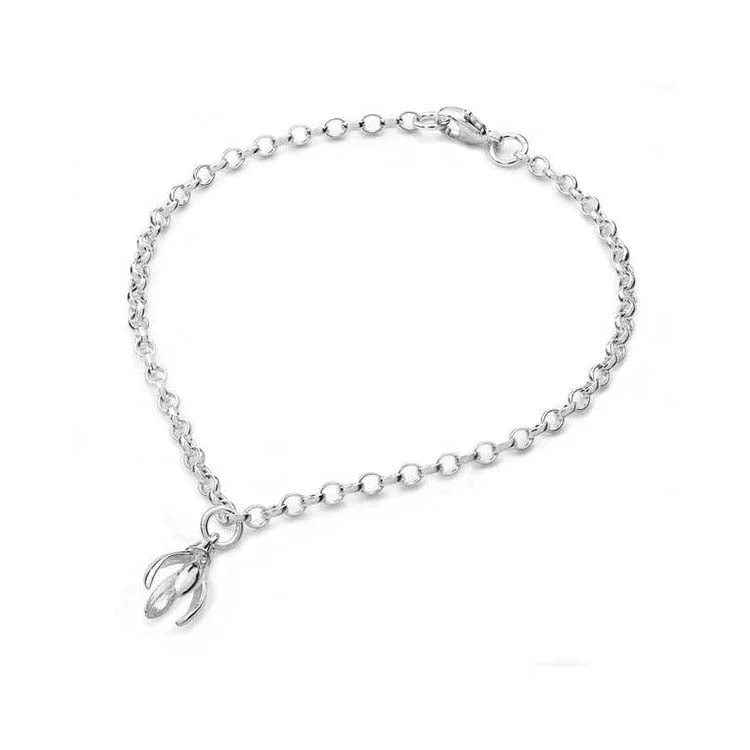 stackable rings for women -Silver Snowdrop Bracelet - 19115