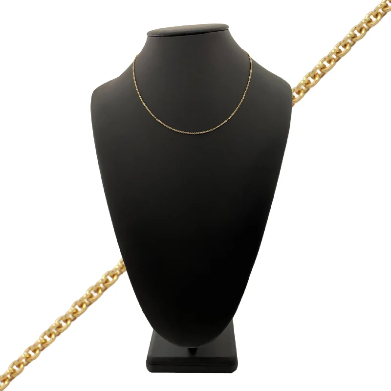 personalized necklaces for women -Italian 18K Gold Chain