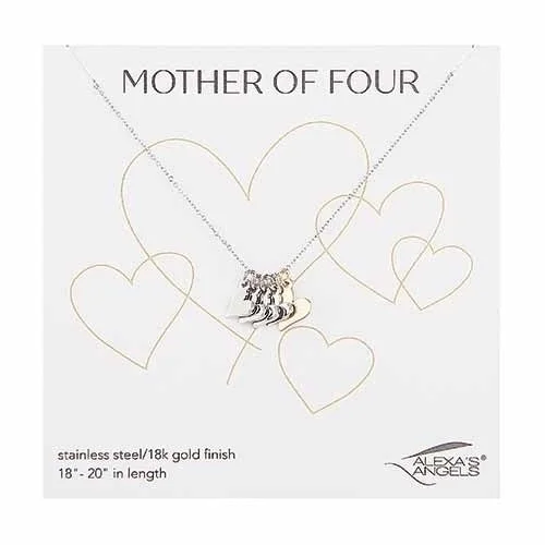 high-end necklaces for women -Alexa's Angels Mother of Four Necklace