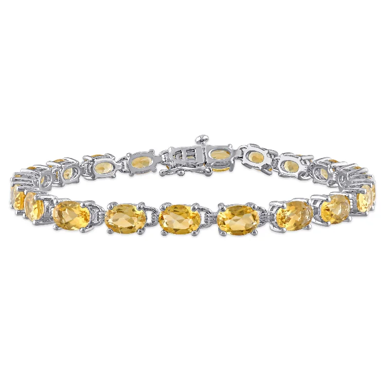 bridesmaid bracelets -14 3/4 CT TGW Citrine Bracelet in Sterling Silver