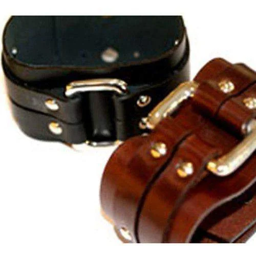 luxury diamond rings -Leather Cuff Mens Bracelet