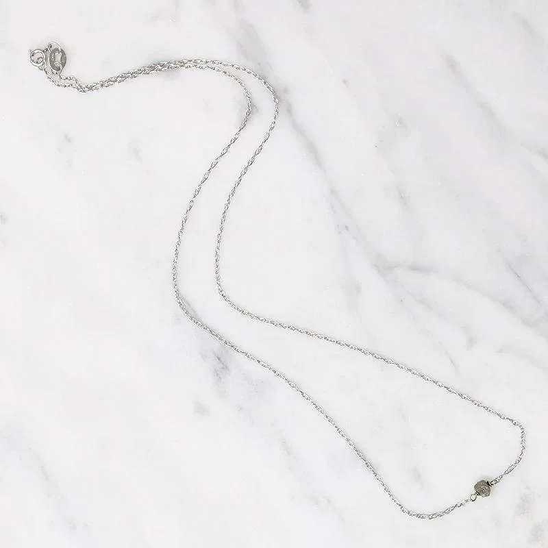 long necklaces for women -Simple Beauty Raw Diamond Necklace from brunet