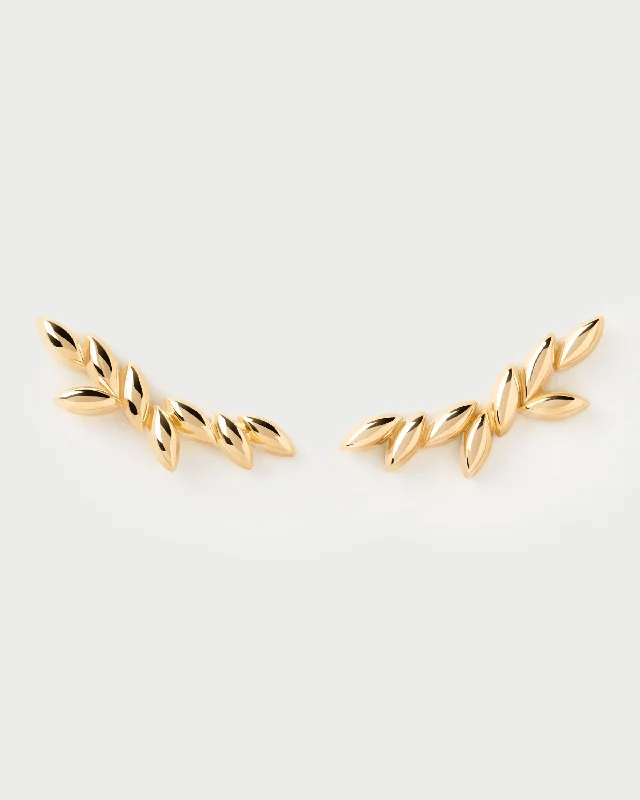 trendy statement earrings for women -Eva climbing earrings