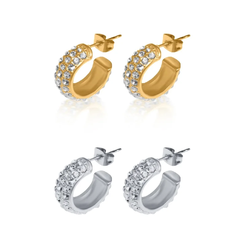 bridal earrings for women -Diamonds Round Earrings