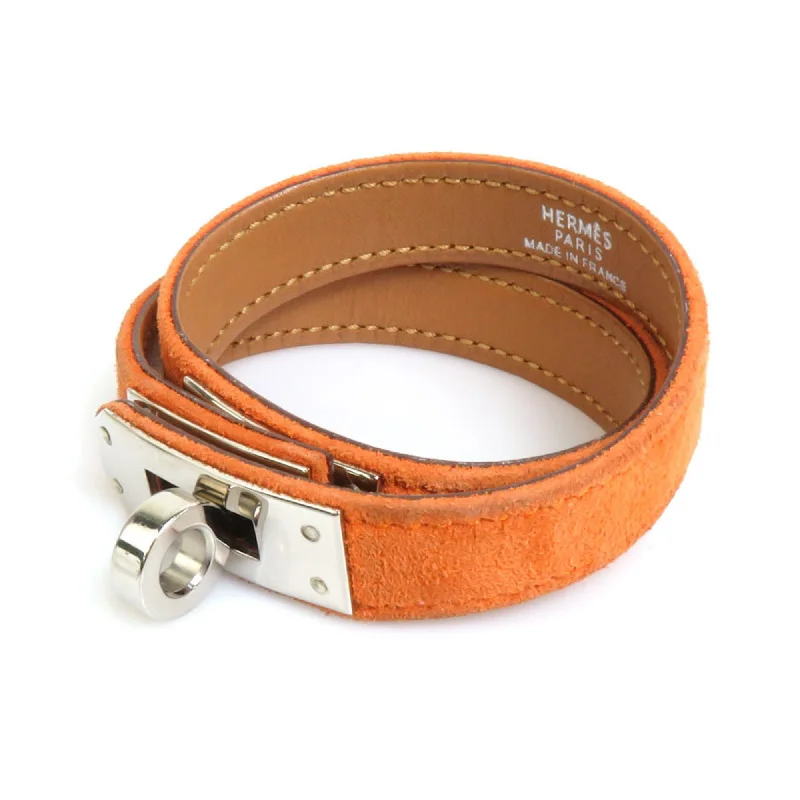 colorful rings for women -Hermes   Leather Metal Charm Bracelet (Pre-Owned)