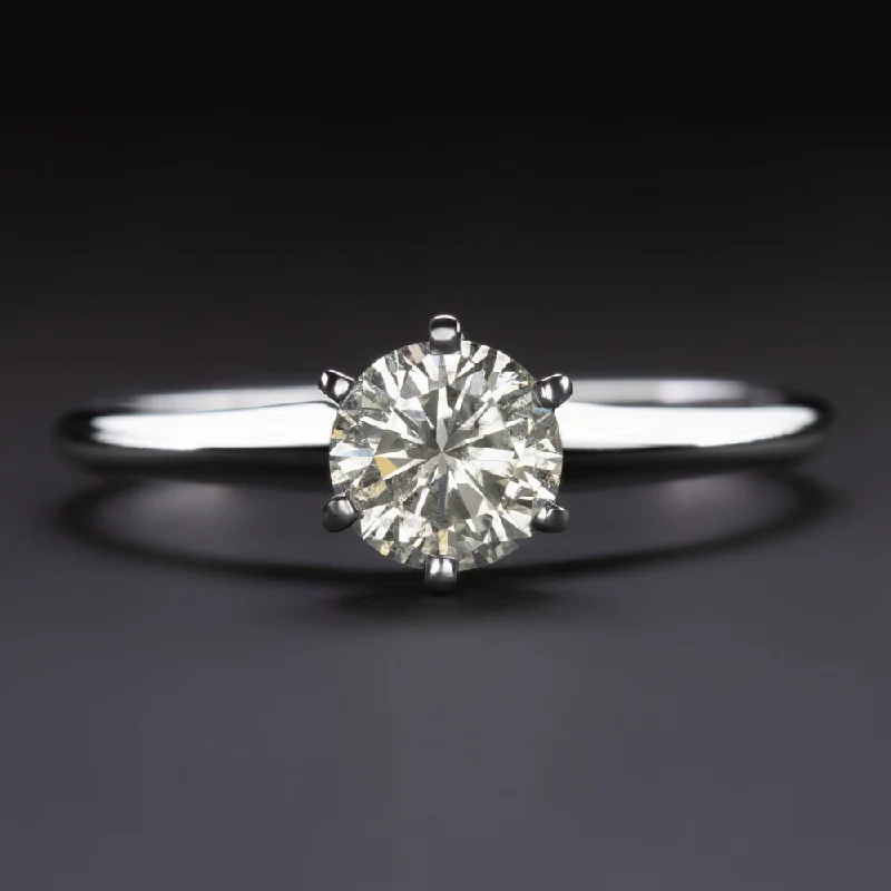 classic engagement rings -3/4 CARAT VERY GOOD CUT DIAMOND ENGAGEMENT RING ROUND BRILLIANT CUT SOLITAIRE