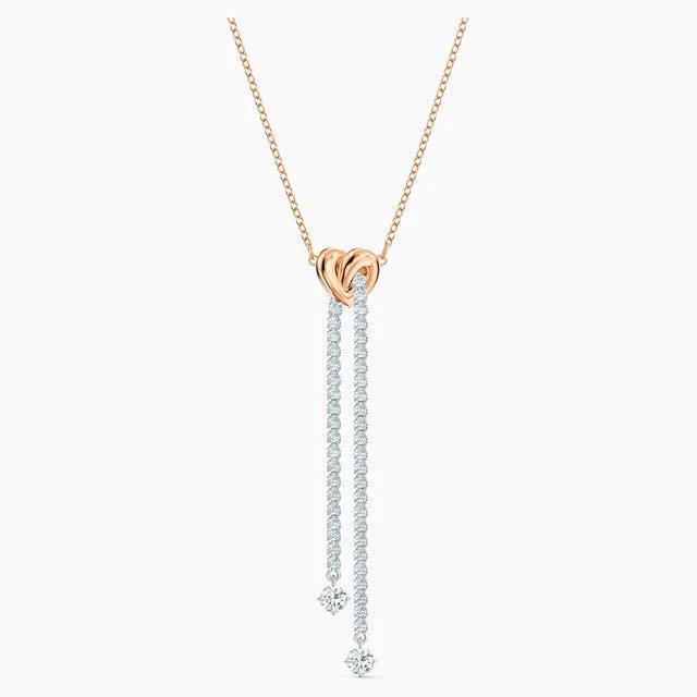 long necklaces for women -Swarovski Lifelong Heart Y Necklace