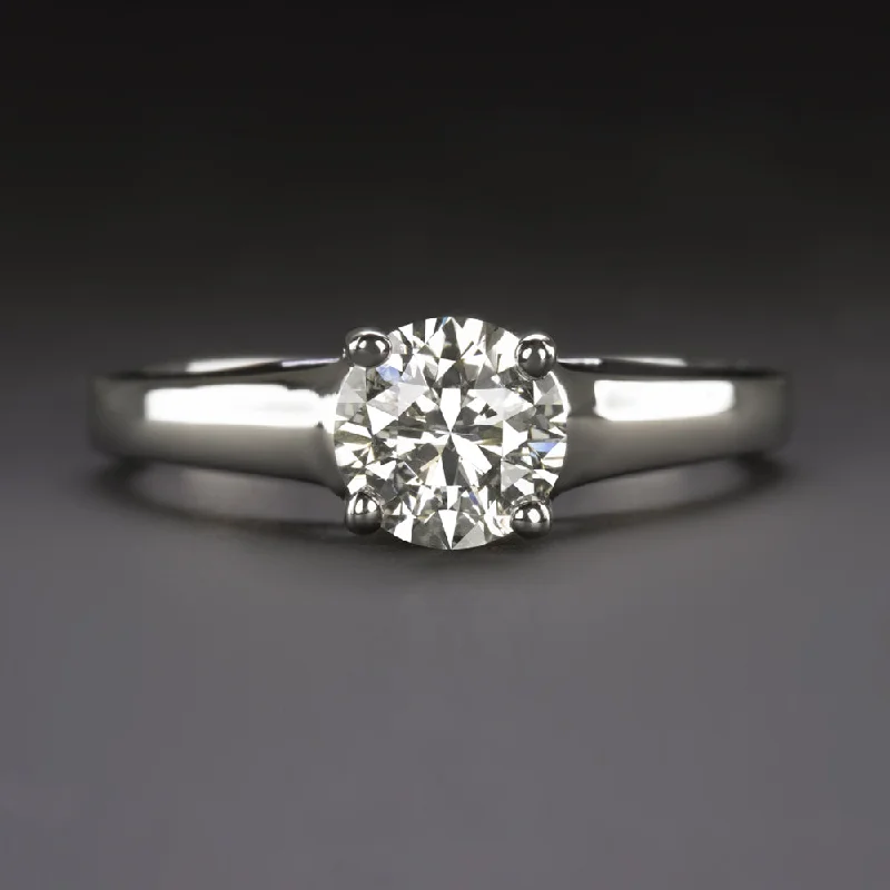 custom engagement rings -1.05c IDEAL ROUND BRILLIANT CUT DIAMOND ENGAGEMENT RING WHITE GOLD SOLITAIRE 1ct