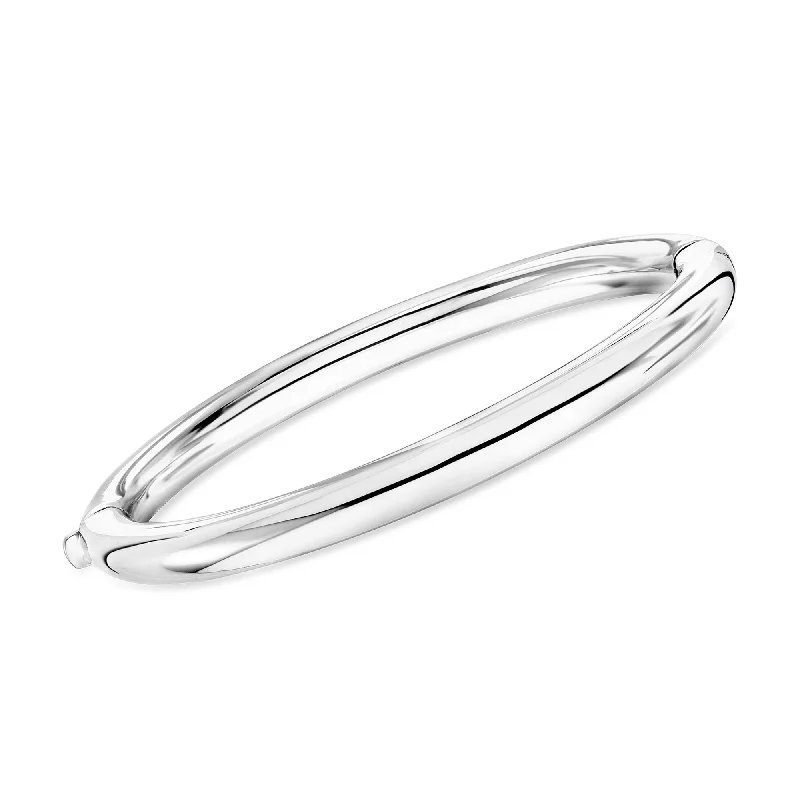 luxury gold rings -Ross-Simons Sterling Silver Bangle Bracelet