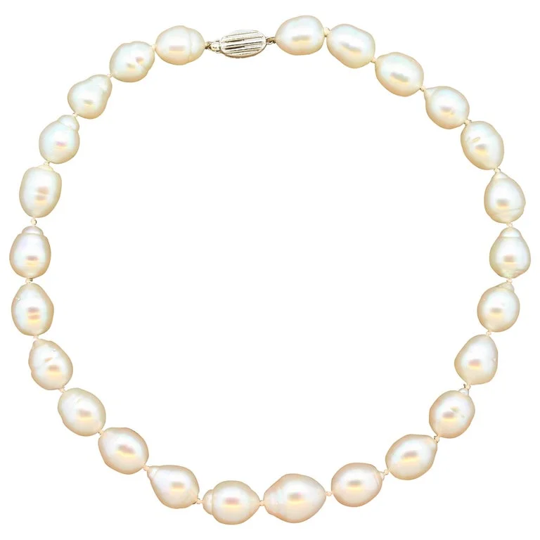 diamond heart necklaces for women -Baroque Pearl Gold Necklace