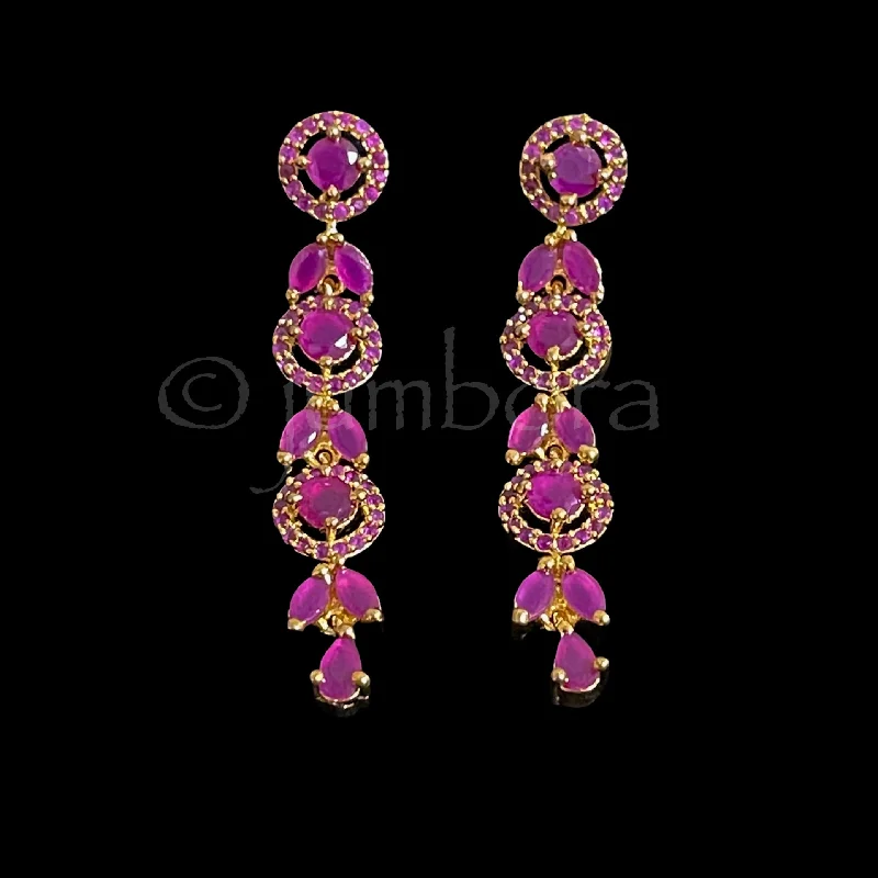 timeless earrings for women -Contemporary Ruby AD (Zircon CZ) Earring