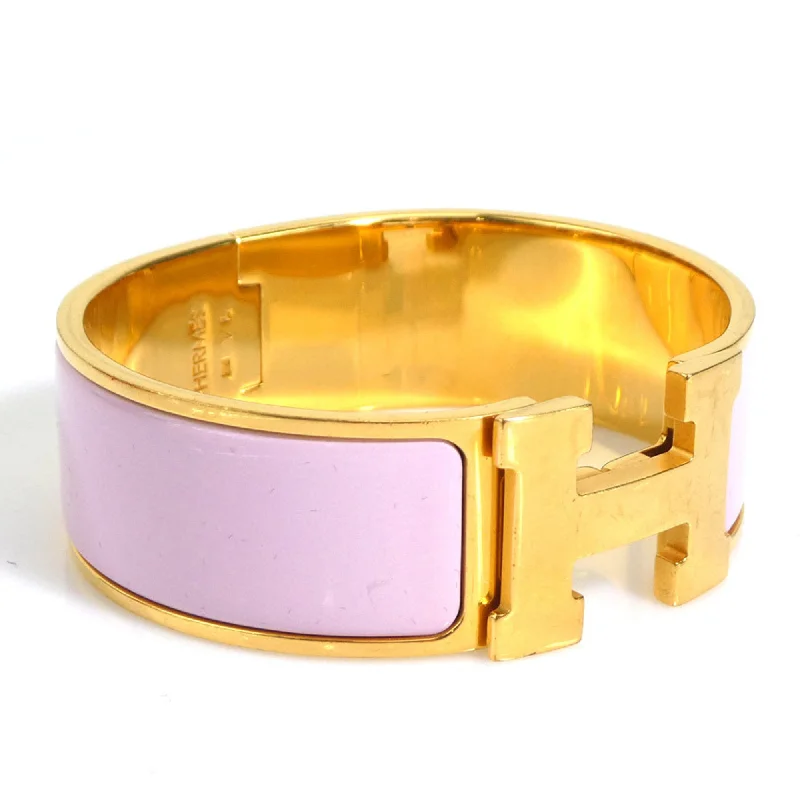 luxury rings with sapphires -Hermes   pink Enamel Metal Bangle (Pre-Owned)